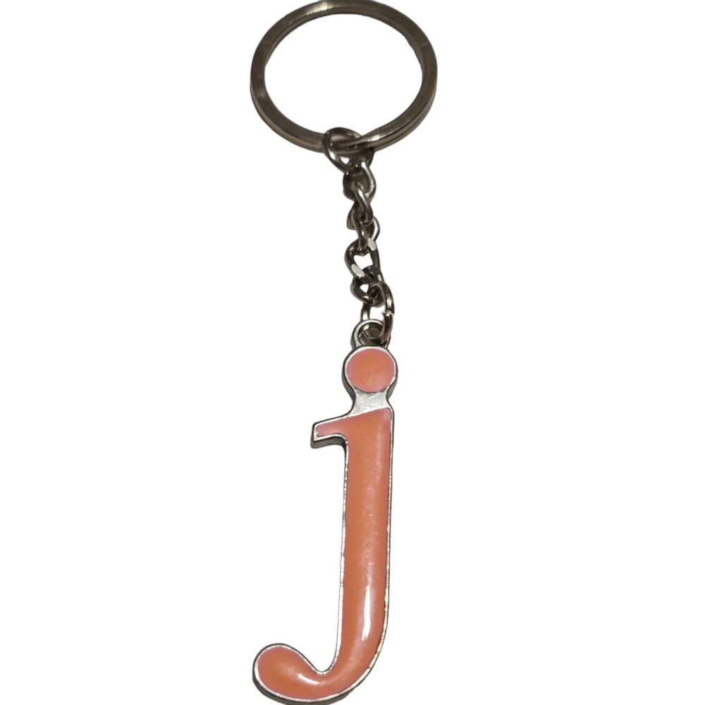 Enamel Letter J Keychain L11